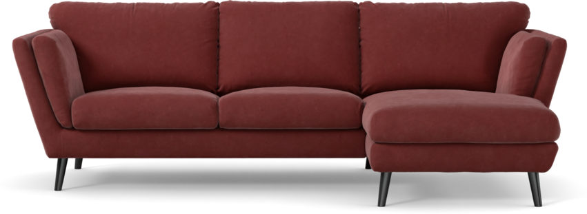 Madison - 2-sits soffa med schäslong höger - Rosa