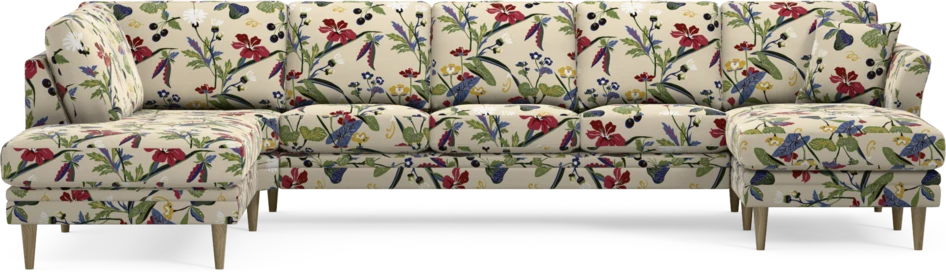 Eden - 3-sits soffa med divan vänster och schäslong höger - Flerfärgad