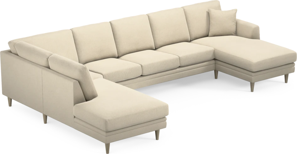 Eden - 3-sits soffa med divan vänster och schäslong höger - Beige