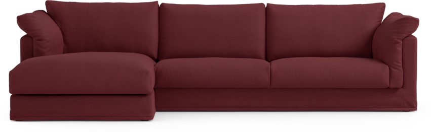 Cherrie Klädsel - Klädsel till 3-sits soffa med schäslong vänster - Röd