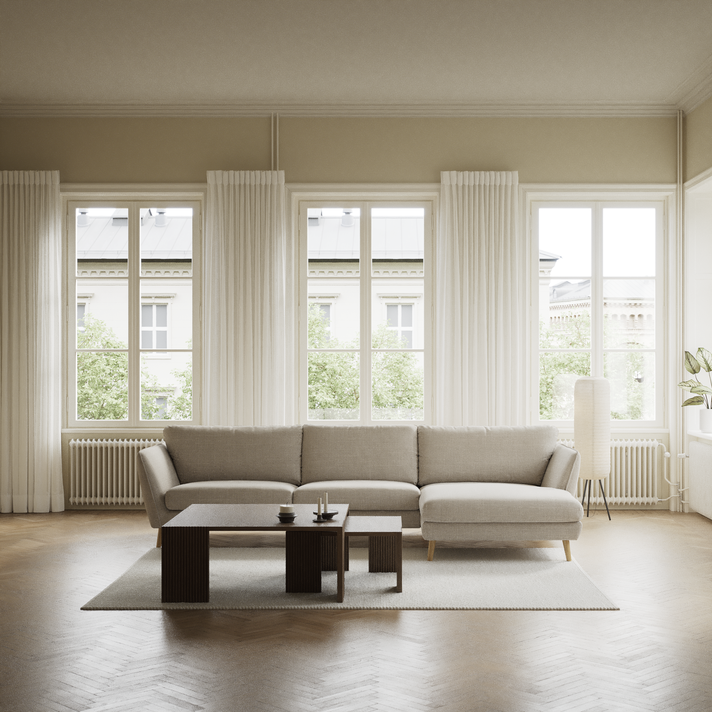 Madison, 3-sits soffa med schäslong höger