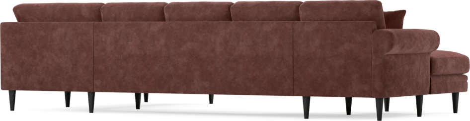 Eden - 3-sits soffa med schäslong vänster och divan höger - Röd