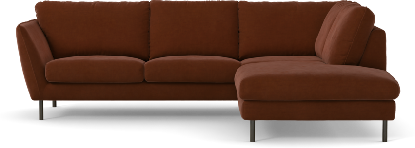 Madison Lux - 2-sits soffa med divan höger - Orange