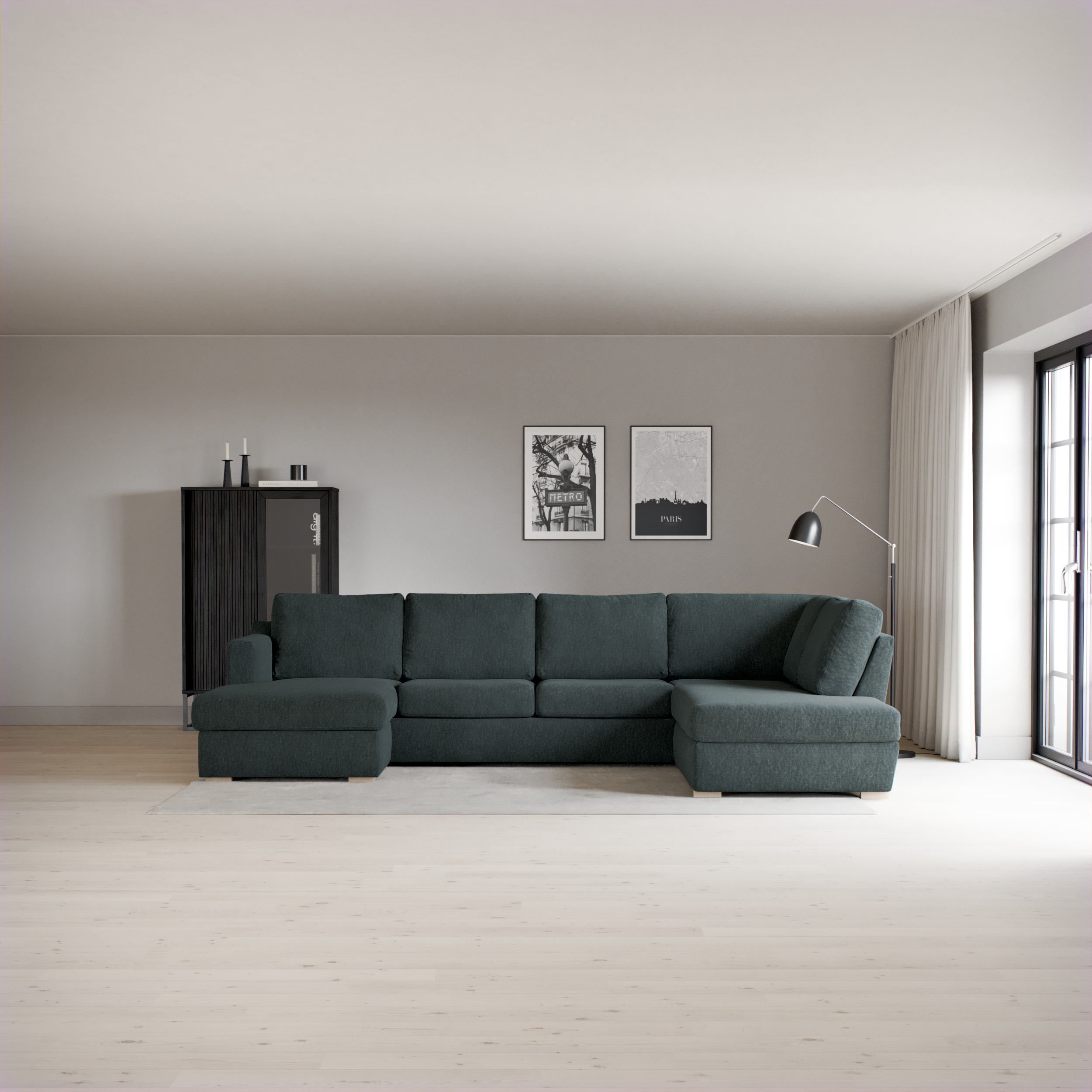 Friday - 3-sits soffa med schäslong vänster och divan höger - inspiration