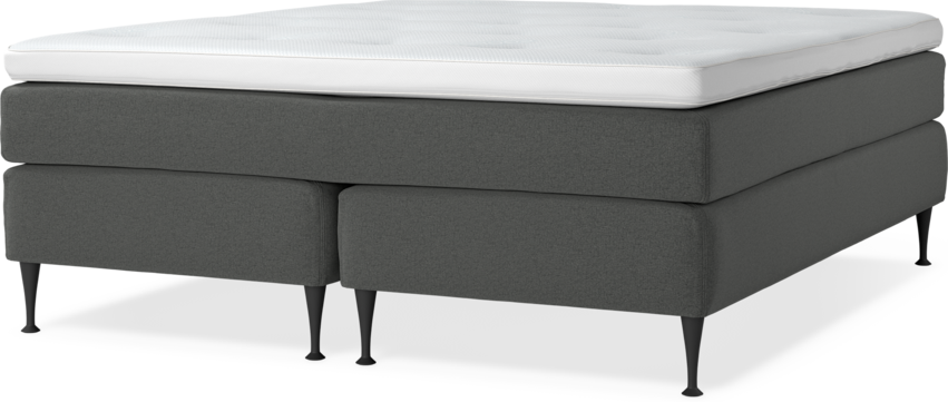 Delux Sense - Kontinentalsäng, dubbelsäng med bäddmadrass - Grå