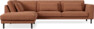 Willow - 3-sits soffa med divan vänster, fast klädsel - Röd