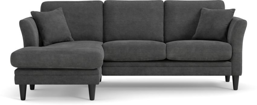 Eden - 2-sits soffa med schäslong - Grå