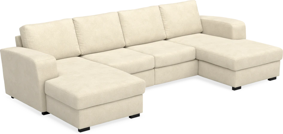 Friday - 2-sits soffa med två schäslonger - Beige