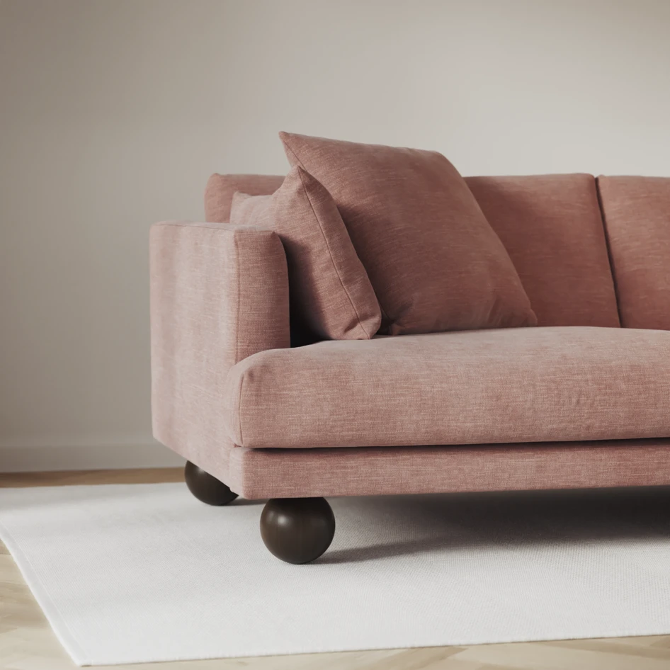 Harper - 3-sits soffa - Rosa