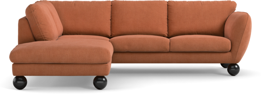 Madison Lux - 2-sits soffa med divan vänster - Orange