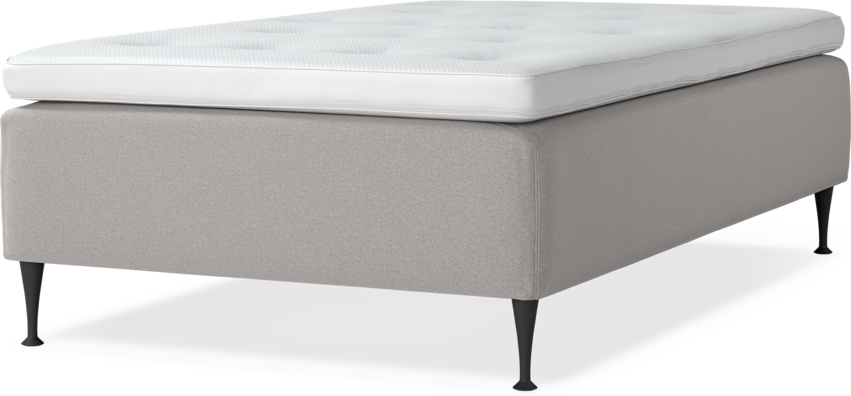 Delux Dream - Ramsäng, enkelsäng med bäddmadrass - Grå