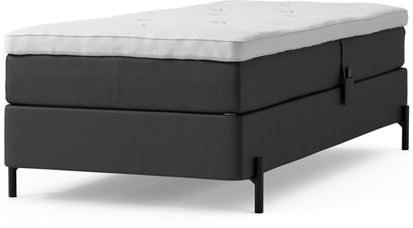 Delux Sense - Ställbar säng, enkelsäng med bäddmadrass och sängben