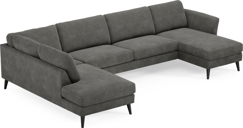 Bridge - 3-sits soffa med divan vänster och schäslong höger - Grå