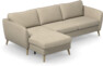 County - 3-sits soffa med flyttbar schäslong - Beige
