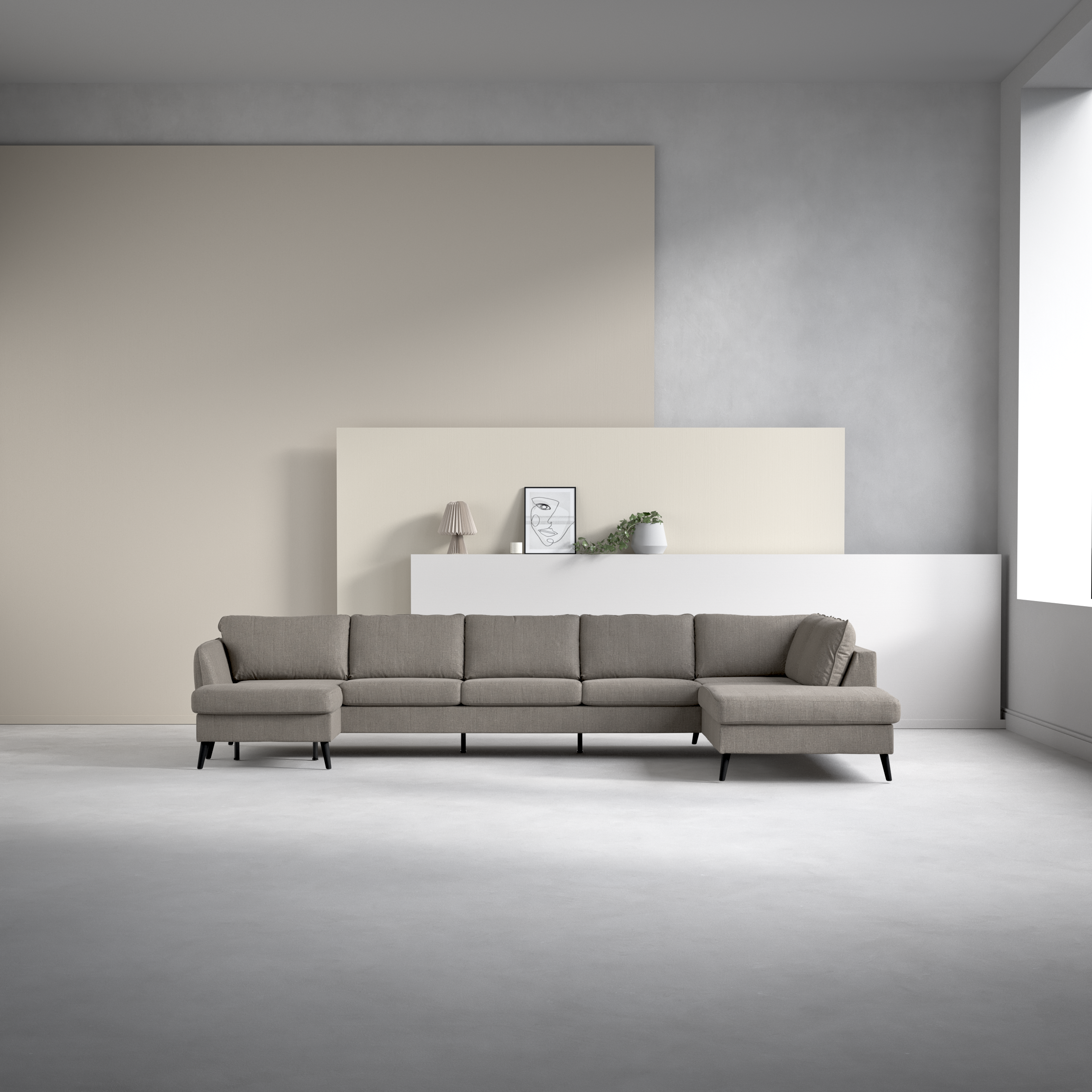 County - 4-sits soffa med schäslong vänster och divan höger - inspiration