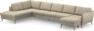 County - 4-sits soffa med divan vänster och schäslong höger - Beige