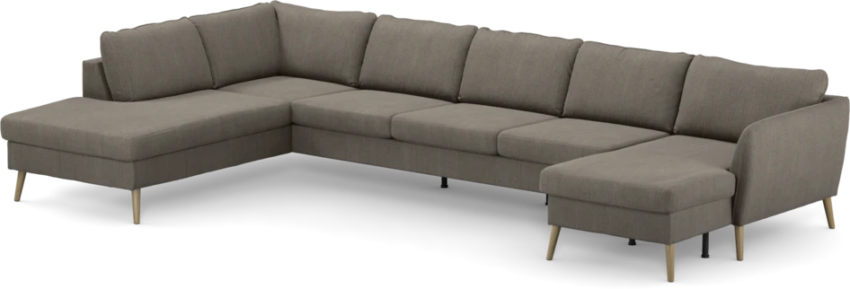 County - 4-sits soffa med divan vänster och schäslong höger - Brun