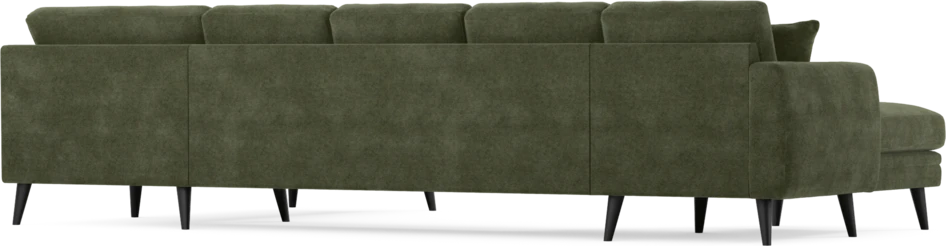 Eden - 3-sits soffa med schäslong vänster och divan höger - Grön