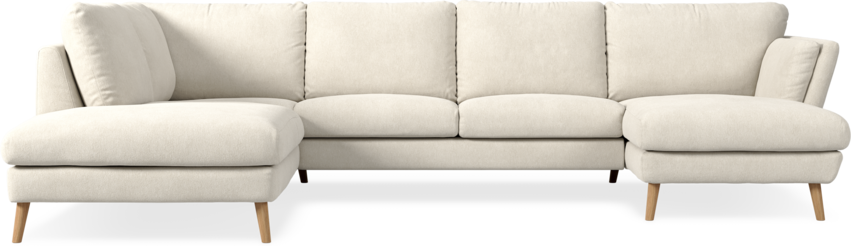 Madison Lux - 2-sits soffa med divan vänster och schäslong höger - Vit