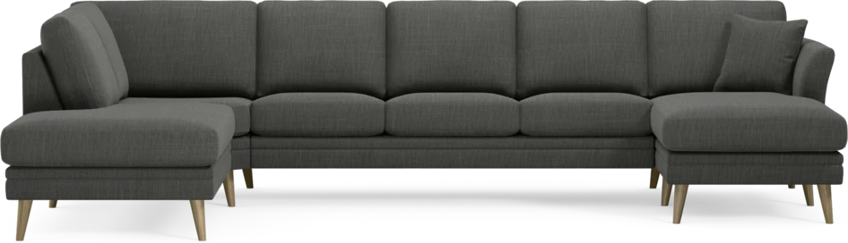 Eden - 3-sits soffa med divan vänster och schäslong höger - Grå