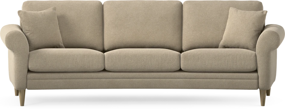Eden - 3-sits soffa svängd - Beige