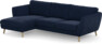 Madison Lux - 2-sits soffa med schäslong vänster - Blå