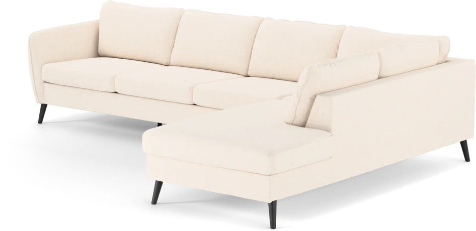 County - 3-sits soffa med divan höger - Vit