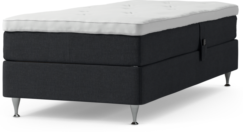 Delux Sense - Ställbar säng, enkelsäng med bäddmadrass och sängben