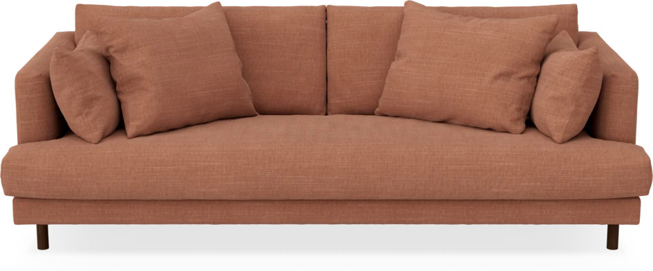Harper - 3-sits soffa, hel dyna - Orange