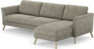 Bridge - 3-sits soffa med schäslong höger - Grå