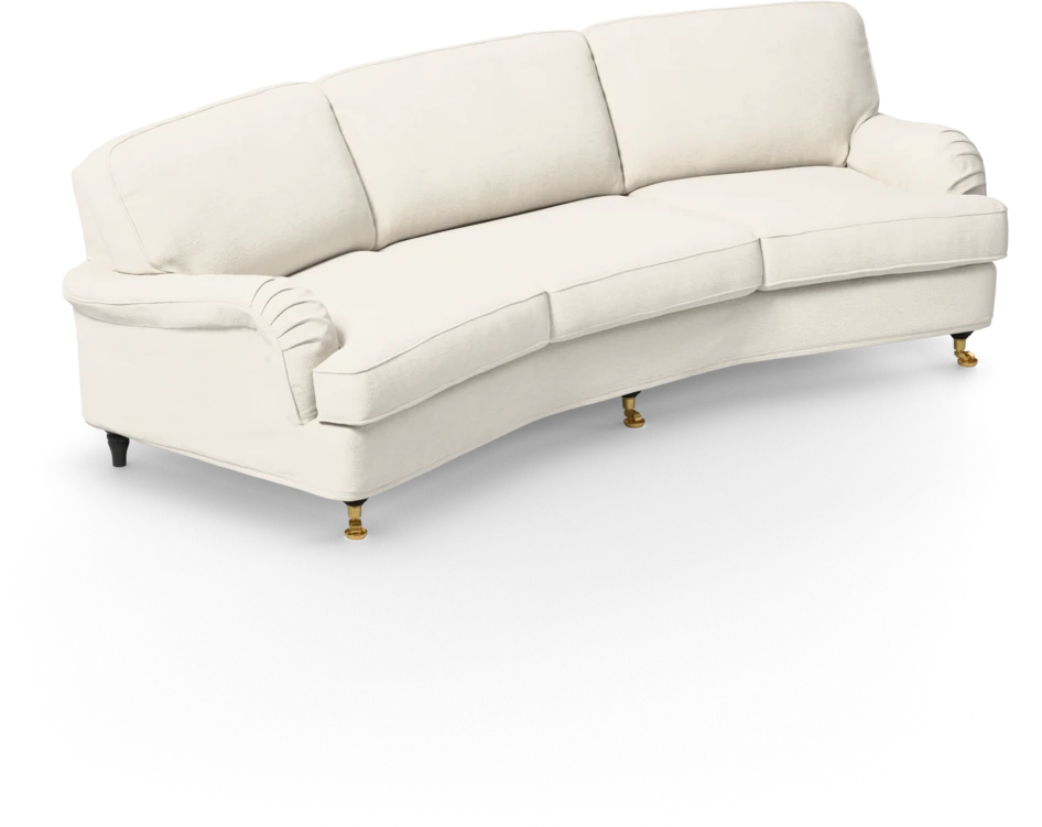 Oxford - 3-sits soffa svängd - Vit
