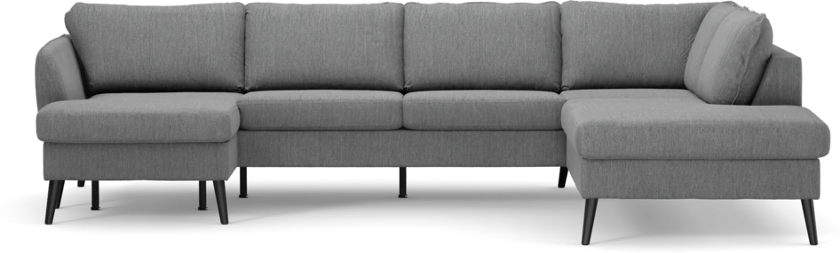 County - 3-sits soffa med schäslong vänster och divan höger - Grå