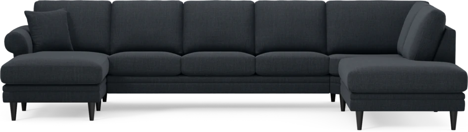 Eden - 3-sits soffa med schäslong vänster och divan höger - Blå