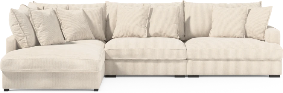 Rossi - 3-sits soffa med divan vänster - Vit