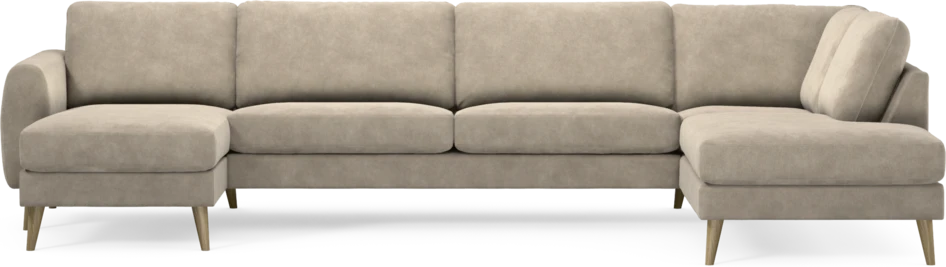 Bridge - 3-sits soffa med schäslong vänster och divan höger - Beige