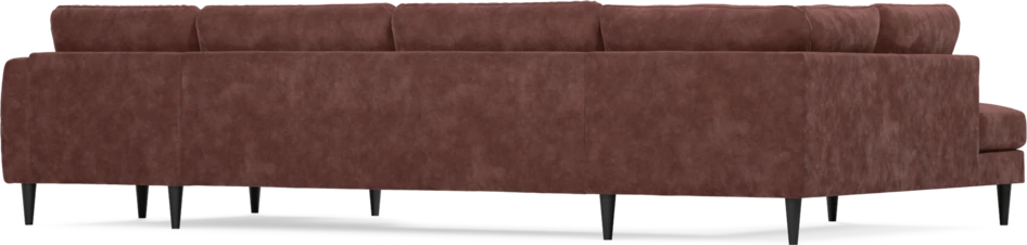 Bridge - 3-sits soffa med divan vänster och schäslong höger - Röd