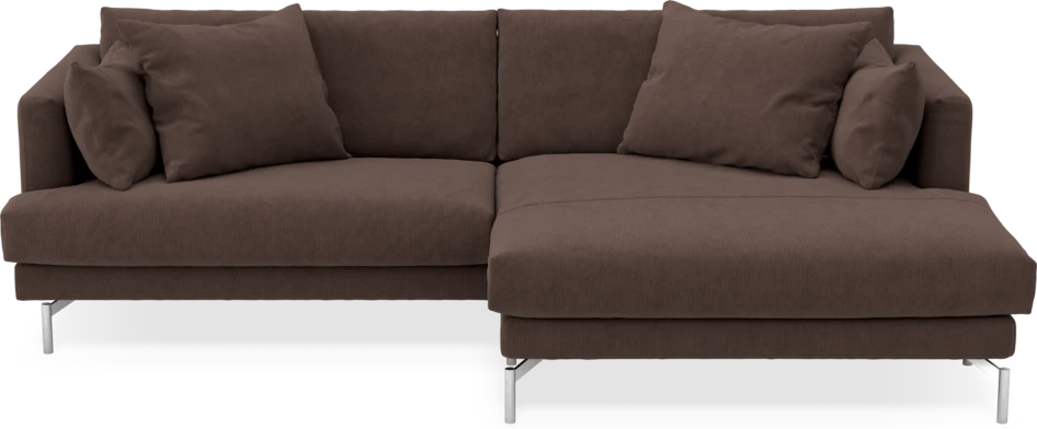 Harper - 4-sits med schäslong XL höger - Brun