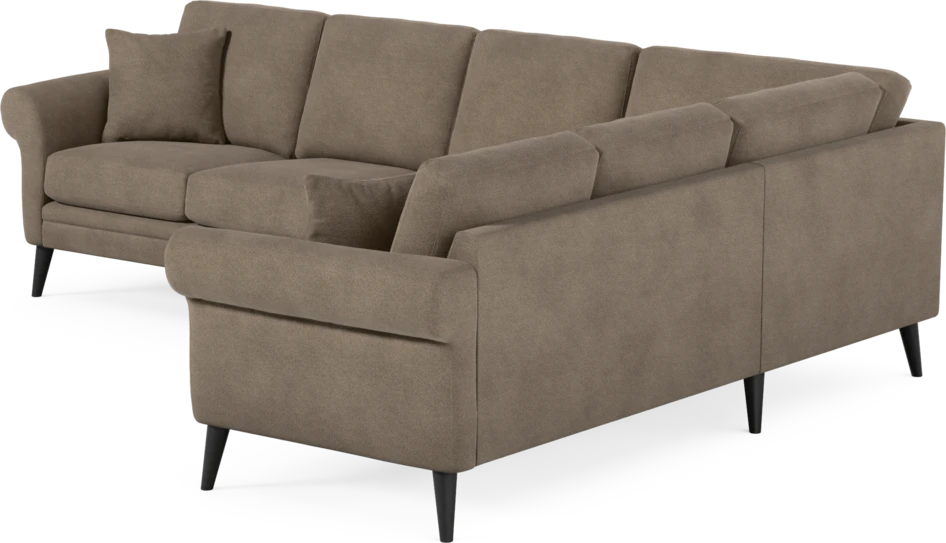 Eden - Hörnsoffa, 3+2-sits - Brun