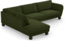 Madison - 3-sits soffa med divan vänster - Grön