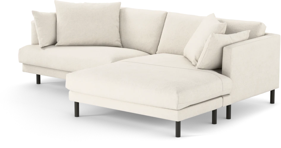 Harper - 4-sits med schäslong XL höger - Vit