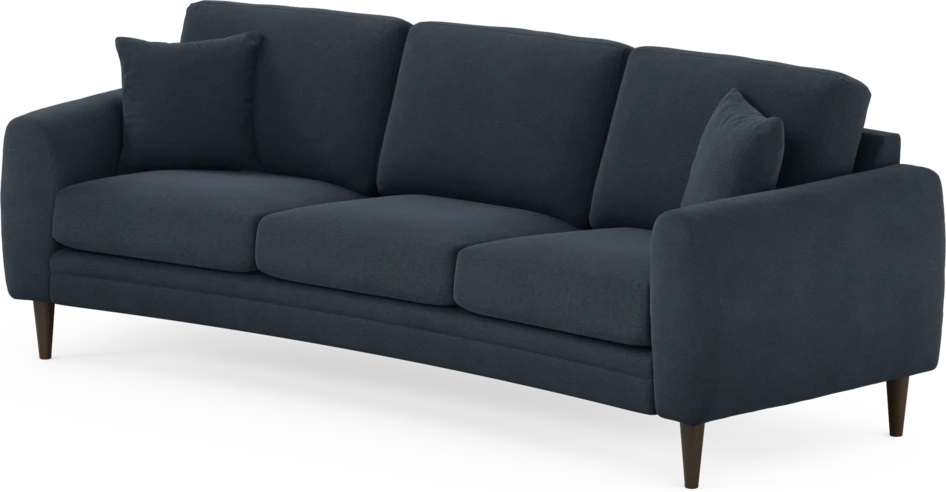 Eden - 3-sits soffa svängd - Blå