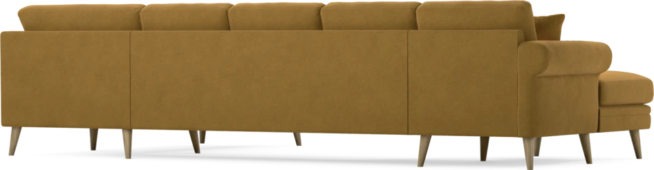 Eden - 3-sits soffa med schäslong vänster och divan höger - Gul