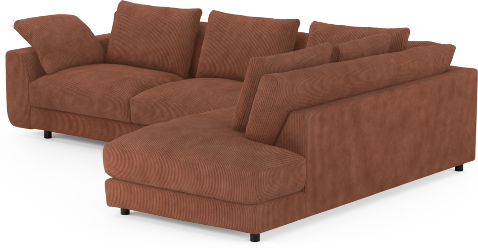 Amie - 3-sits med divan höger - Orange