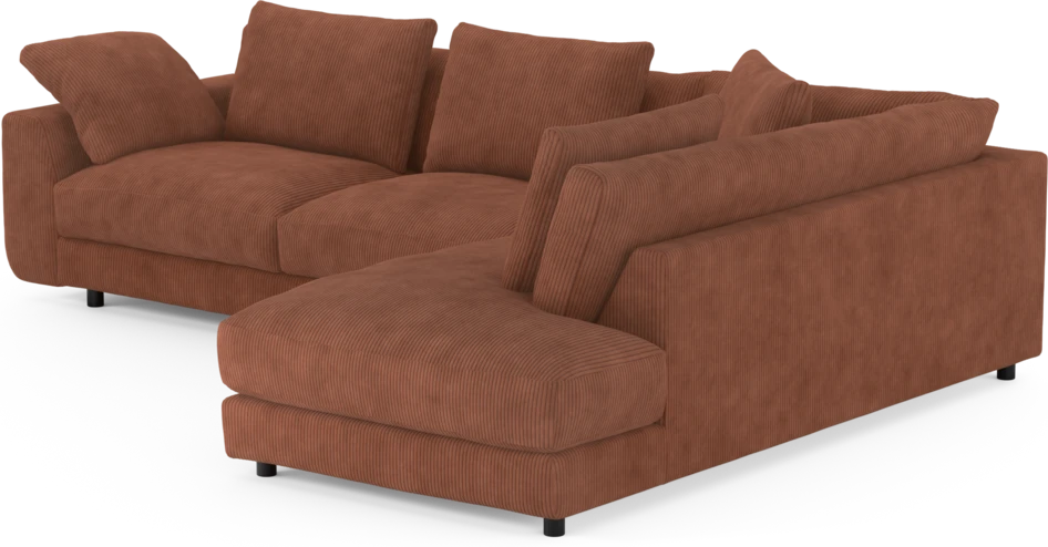 Amie - 3-sits med divan höger - Orange