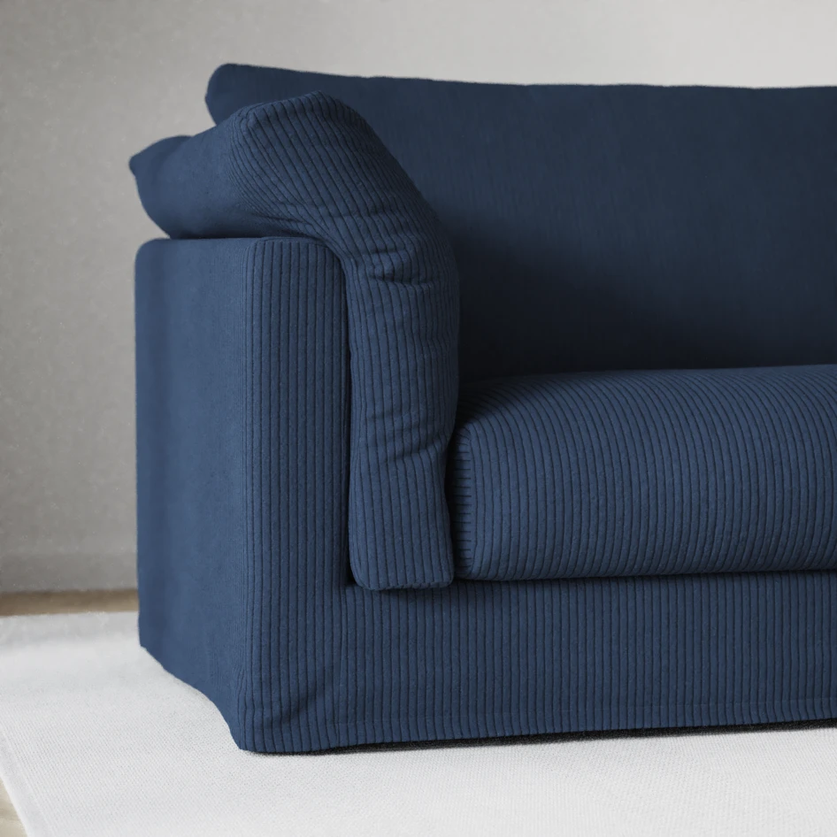 Cherrie Klädsel - Klädsel till 3-sits soffa med divan höger - Blå