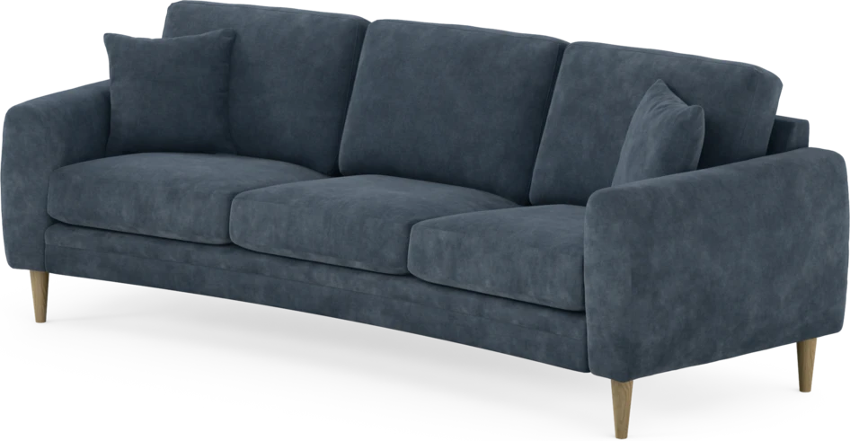 Eden - 3-sits soffa svängd - Blå