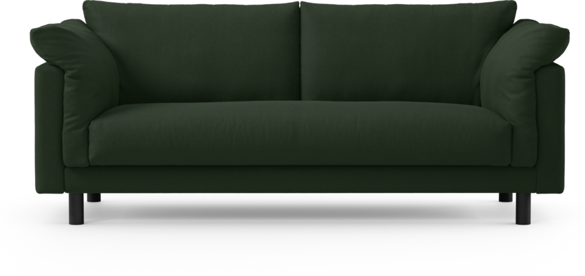 Cherrie - 2,5-sits soffa, hel dyna, fast klädsel - Grön