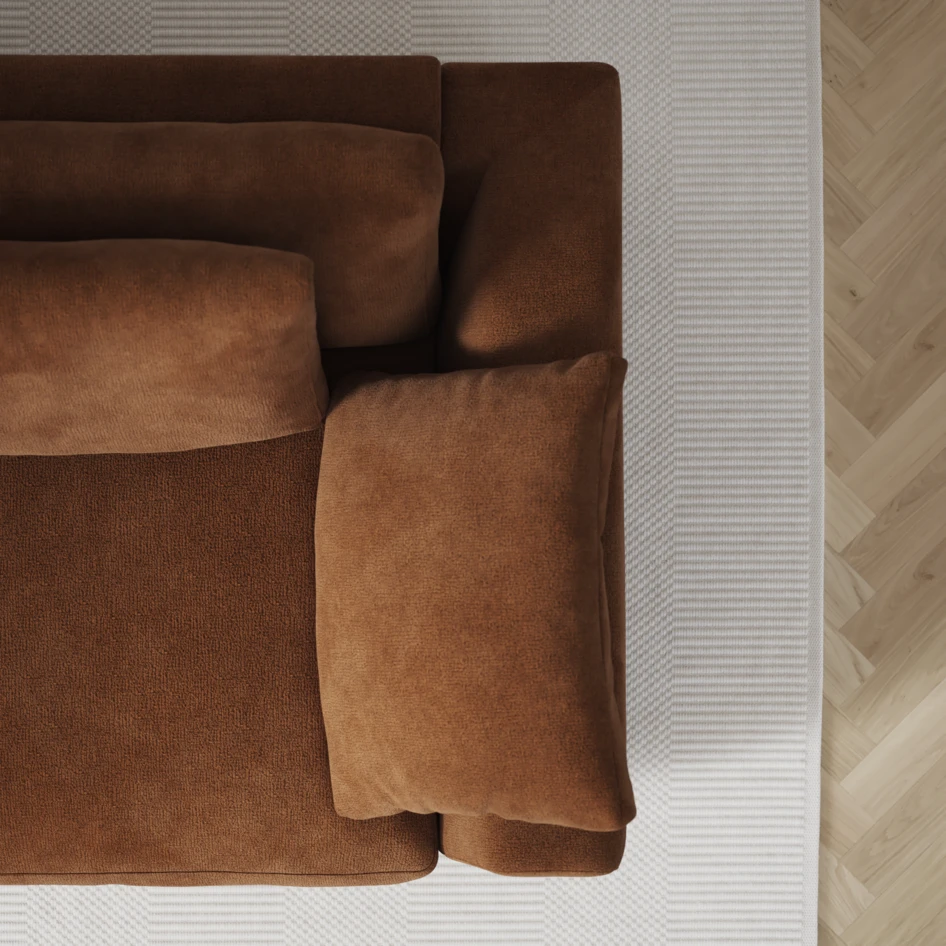 Amie - 3-sits med divan höger - Orange