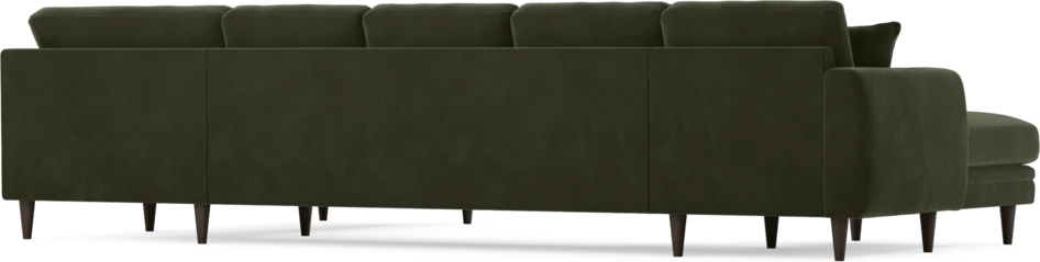 Eden - 3-sits soffa med schäslong vänster och divan höger - Grön