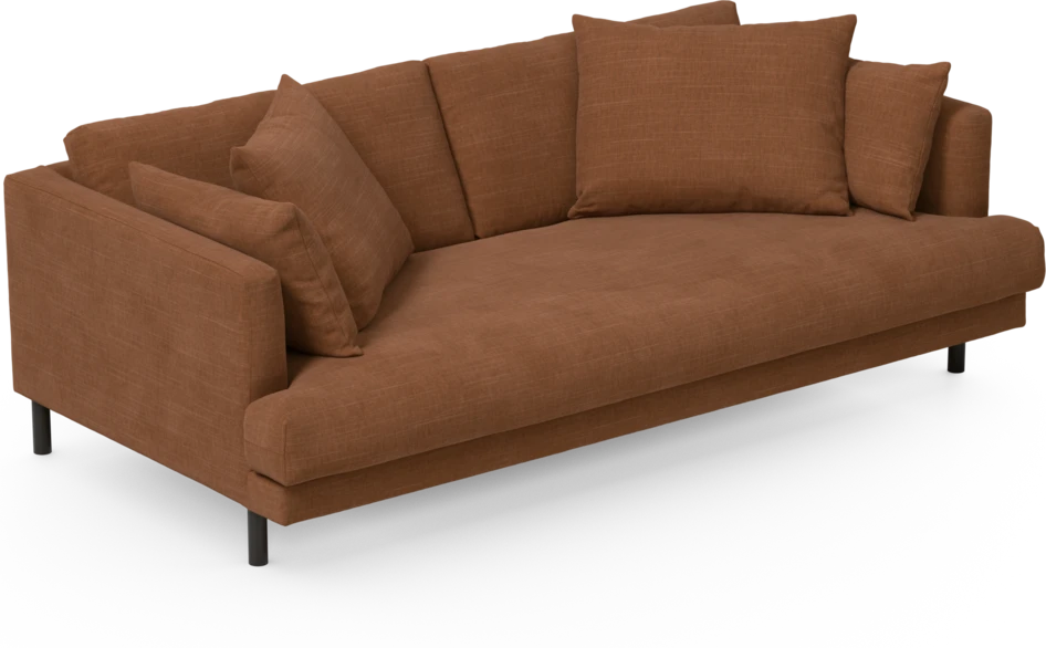 Harper - 3-sits soffa, hel dyna - Orange